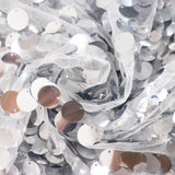 Elevate Your Event with the Silver Payette Sequin Half Moon Chiara Backdrop Cover