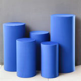 Create a Stunning Display with Royal Blue Cylinder Stretch Fitted Prop Covers