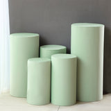 Elevate Your Event Decor with Sage Green Cylinder Stretch Covers